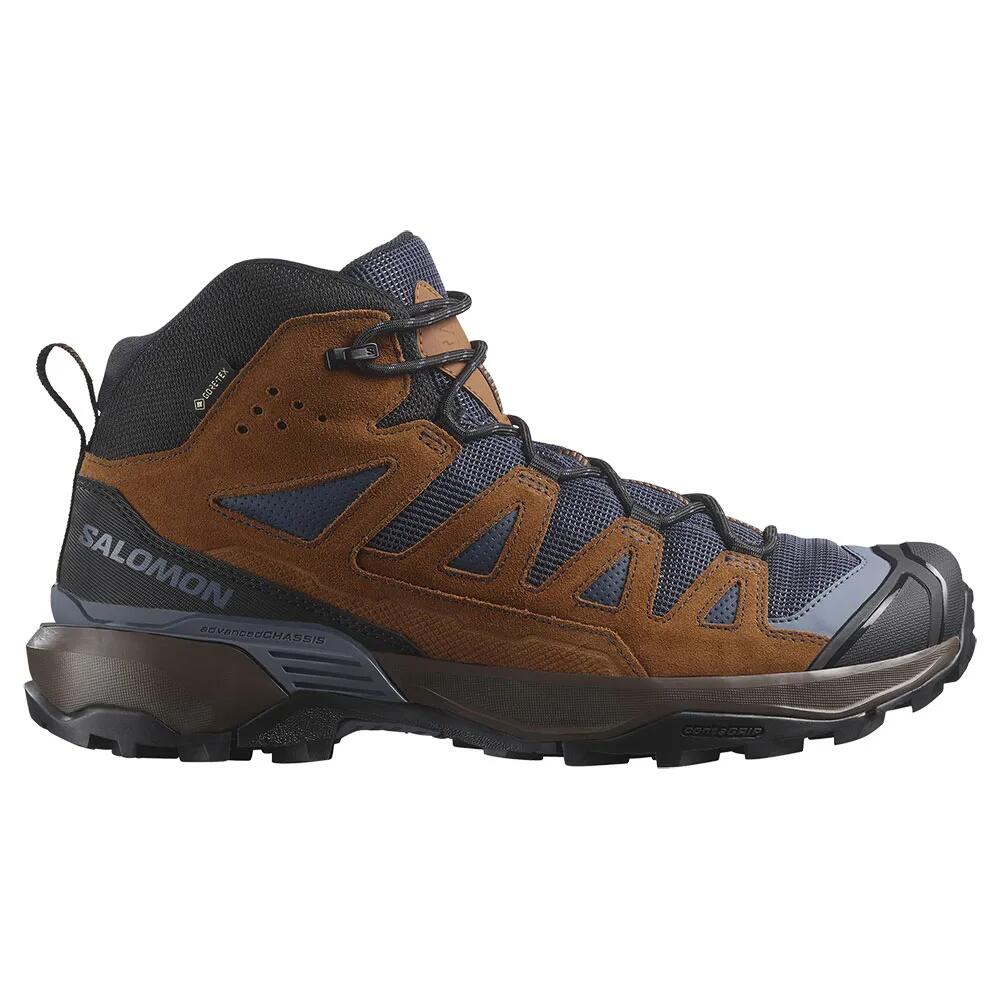 サロモン エックス ウルトラ 360 なめし革 ミッド ゴアテックス 山歩き ブーツ （ BlueNights/CaramelCafe/Grisaille ） | SALOMON X Ultra 360 Ltr Mid gore-tex hiking boots [t]