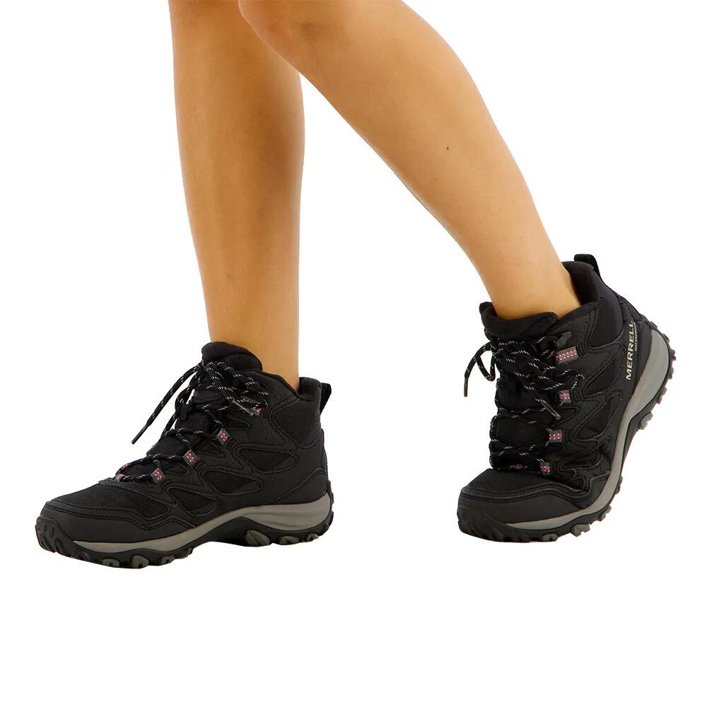 メレル ウエスト リム スポーツ ダブリューピー ハイキングブーツ ウィメンズ （ Black ） | MERRELL West Rim Sport WP hiking boots Women [t]
