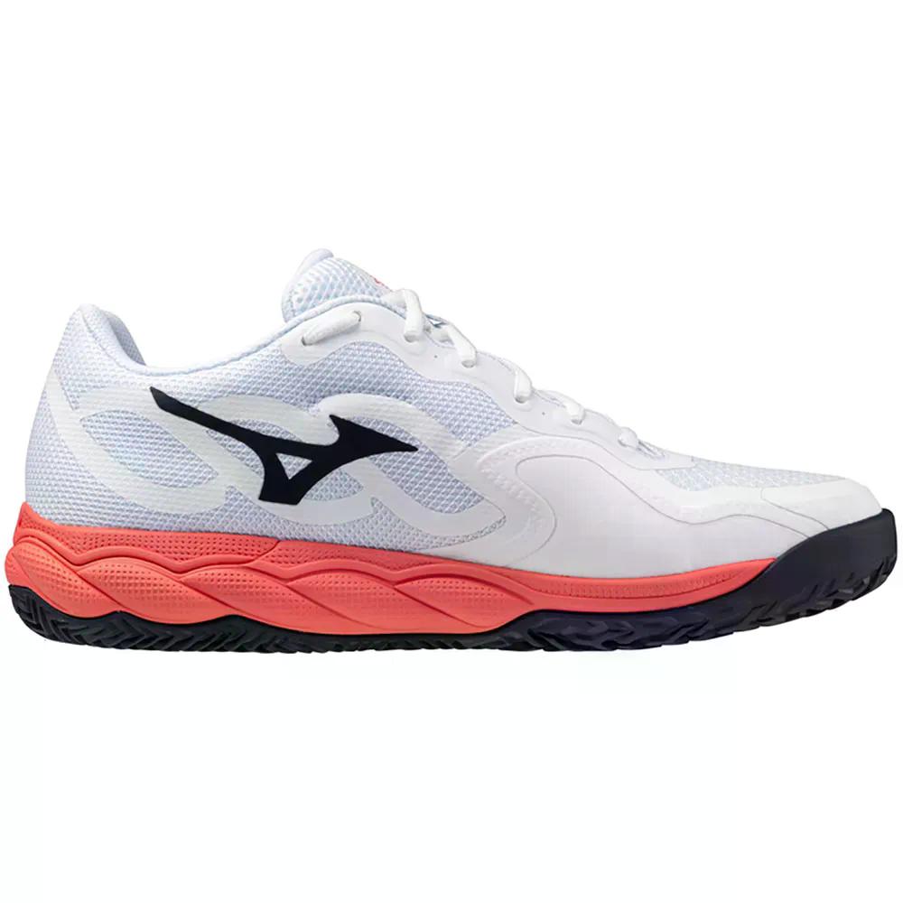 MIZUNO Wave Enforce Court CC クレーコート用シューズ （ White/DazzlingBlue/LightningYellow ） [t]