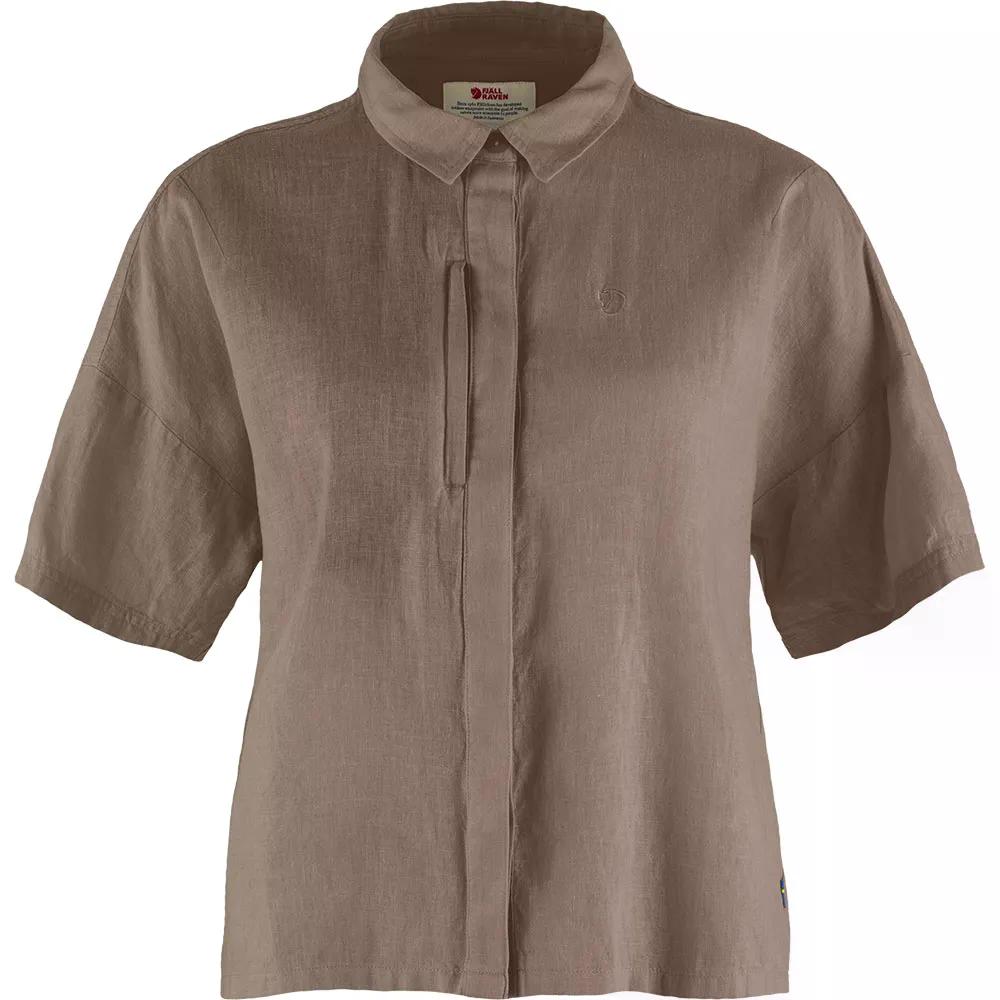 フェールラーベン オービック ヘンプ 難民キャンプ 遊撃手捩り プルオーバー 成人女性 （ SuedeBrown ） | Fjallraven Ovik Hemp Camp Short Sleeve Shirt woman  [t]