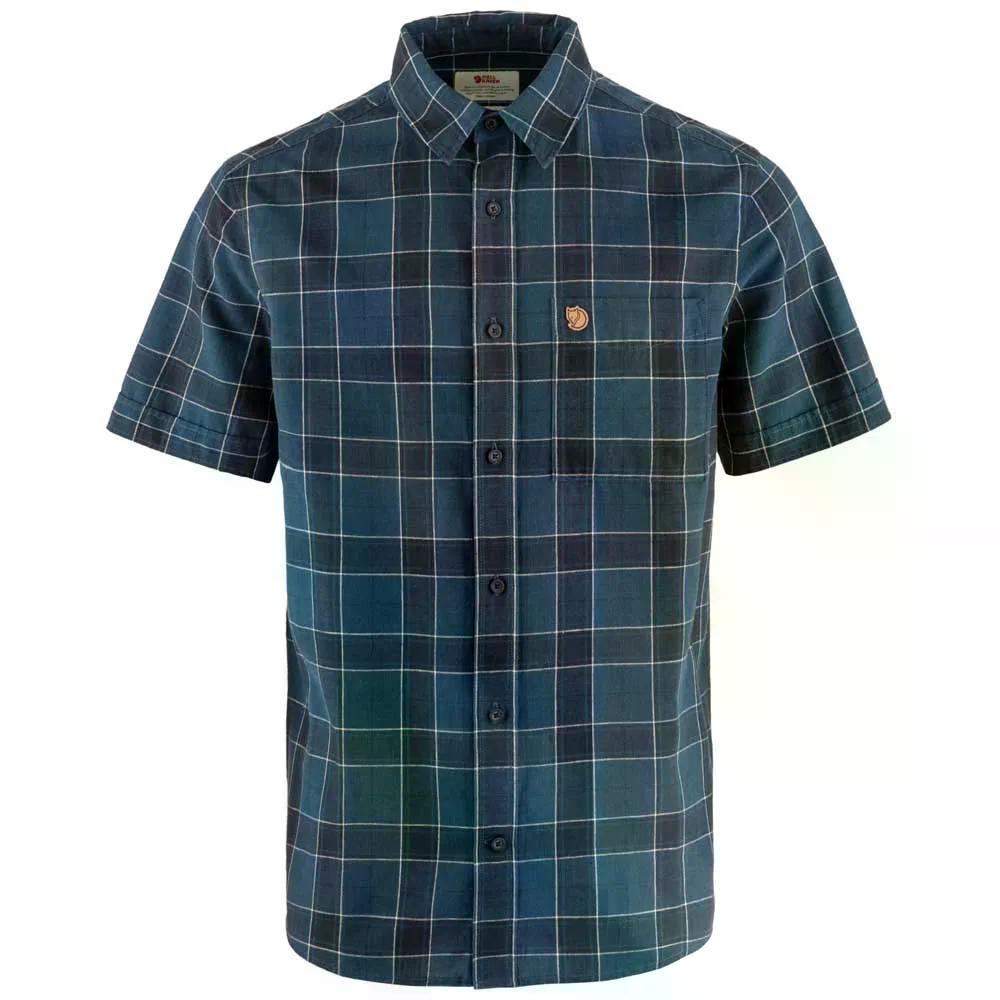 フェールラーベン オービック 旅行 遊撃手衣袂 ティーシャツ （ IndigoBlue/DarkNavy ） | Fjallraven Ovik Travel Short Sleeve Shirt  [t]