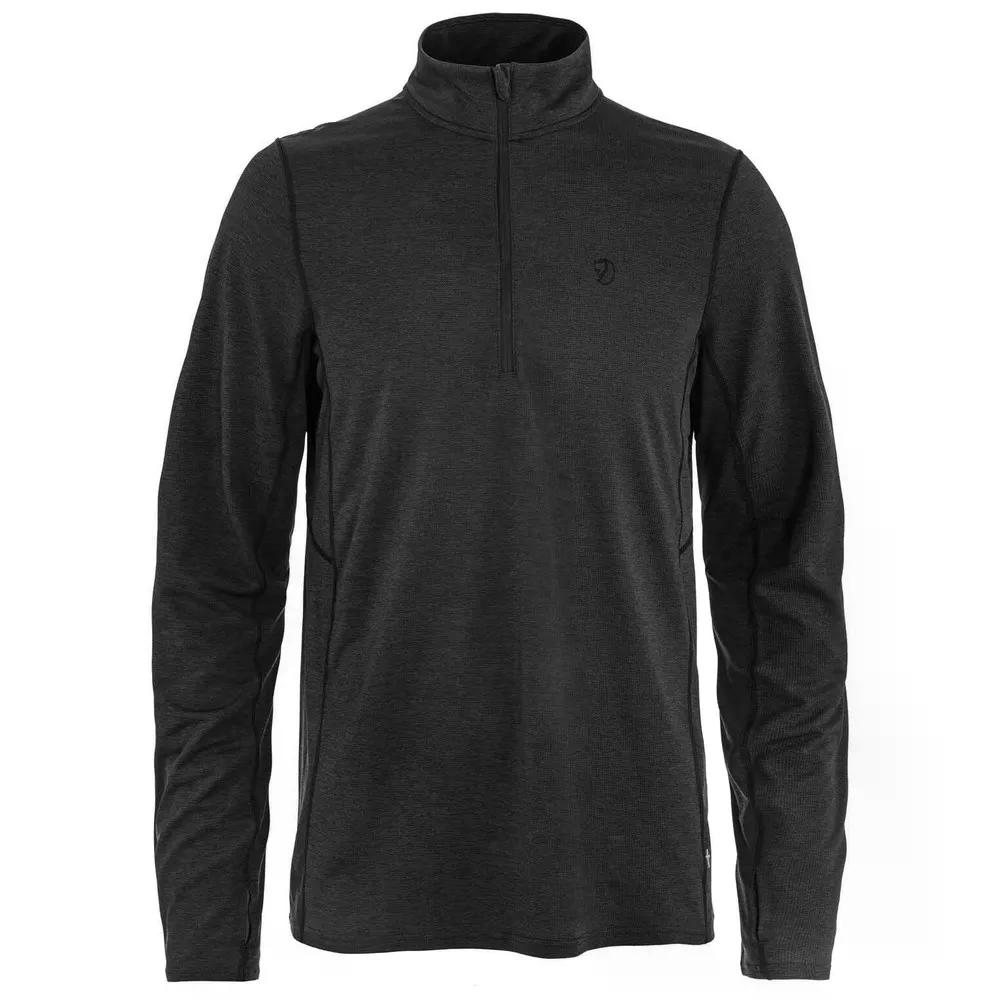 Fjallraven Abisko Day Hike ハーフジップスウェットシャツ （ Black ）  [t]