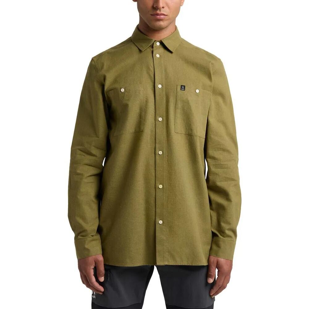 ホグロフス キュリアス ヘンプ ロング衣手 プルオーバー （ Olive Green ） | HAGLOFS Curious Hemp long sleeve shirt [t]