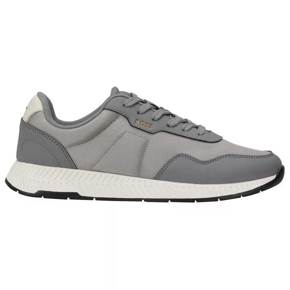 主任者 チタニウム 幽客 スニーカー （ OpenGrey ） | BOSS Titanium Runn trainers  [t]