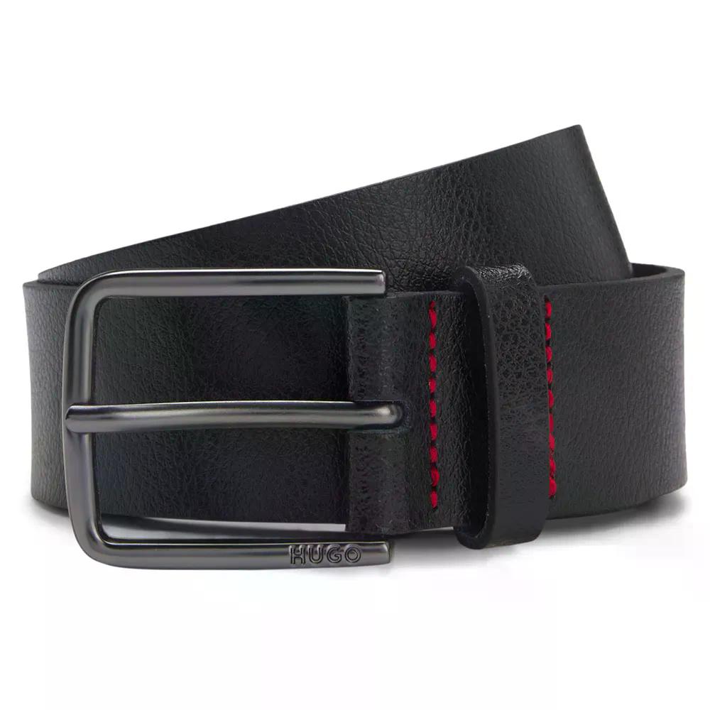 ヒューゴ ゲリック ラム SZ35 10245771 01 ベルト （ Black ） | HUGO Gerik Lam SZ35 10245771 01 belt [t]