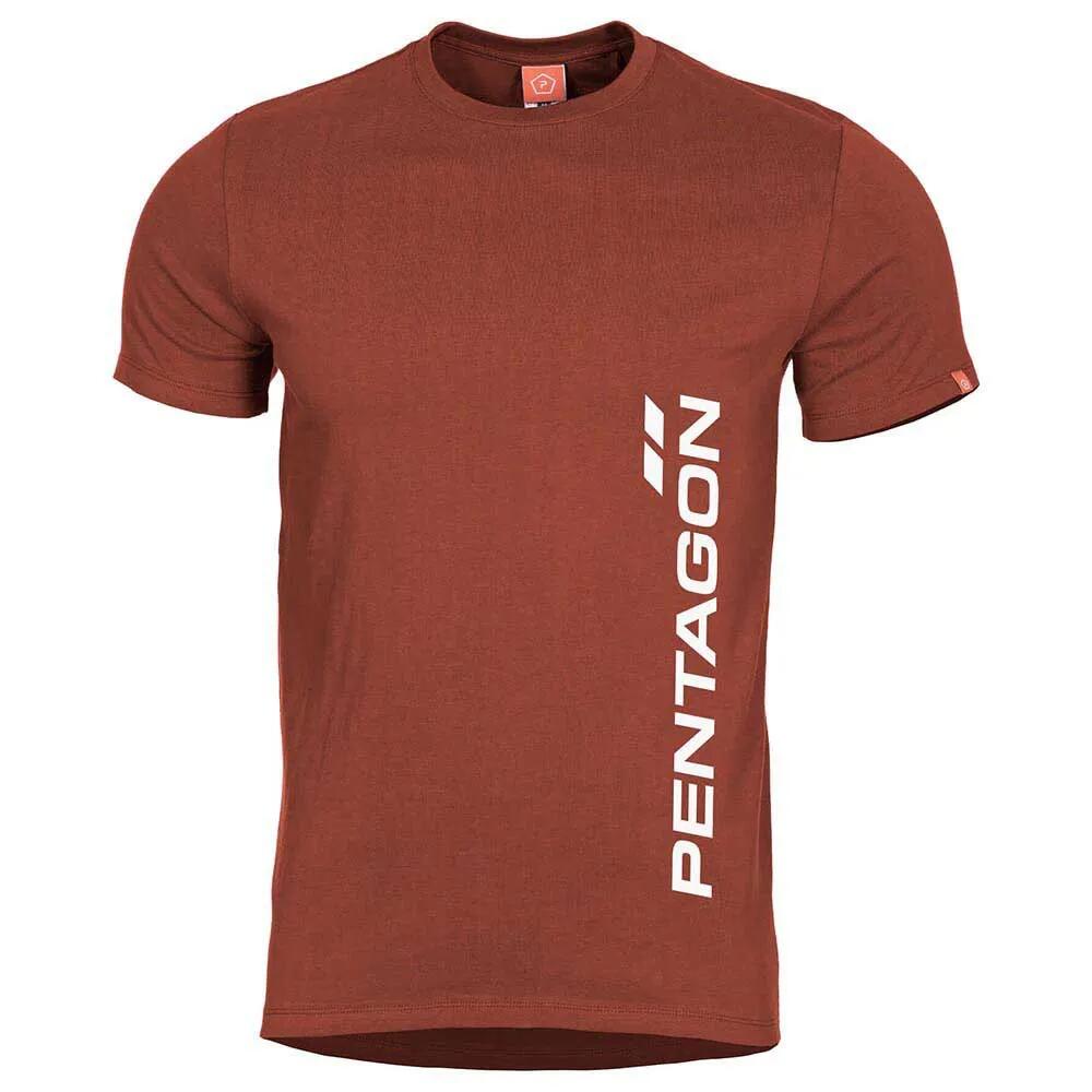 ペンタゴン アジェロン バーティカル ショート スリーブ Tシャツ （ Maroon Red ） | PENTAGON Ageron Vertical short sleeve T-shirt [t]