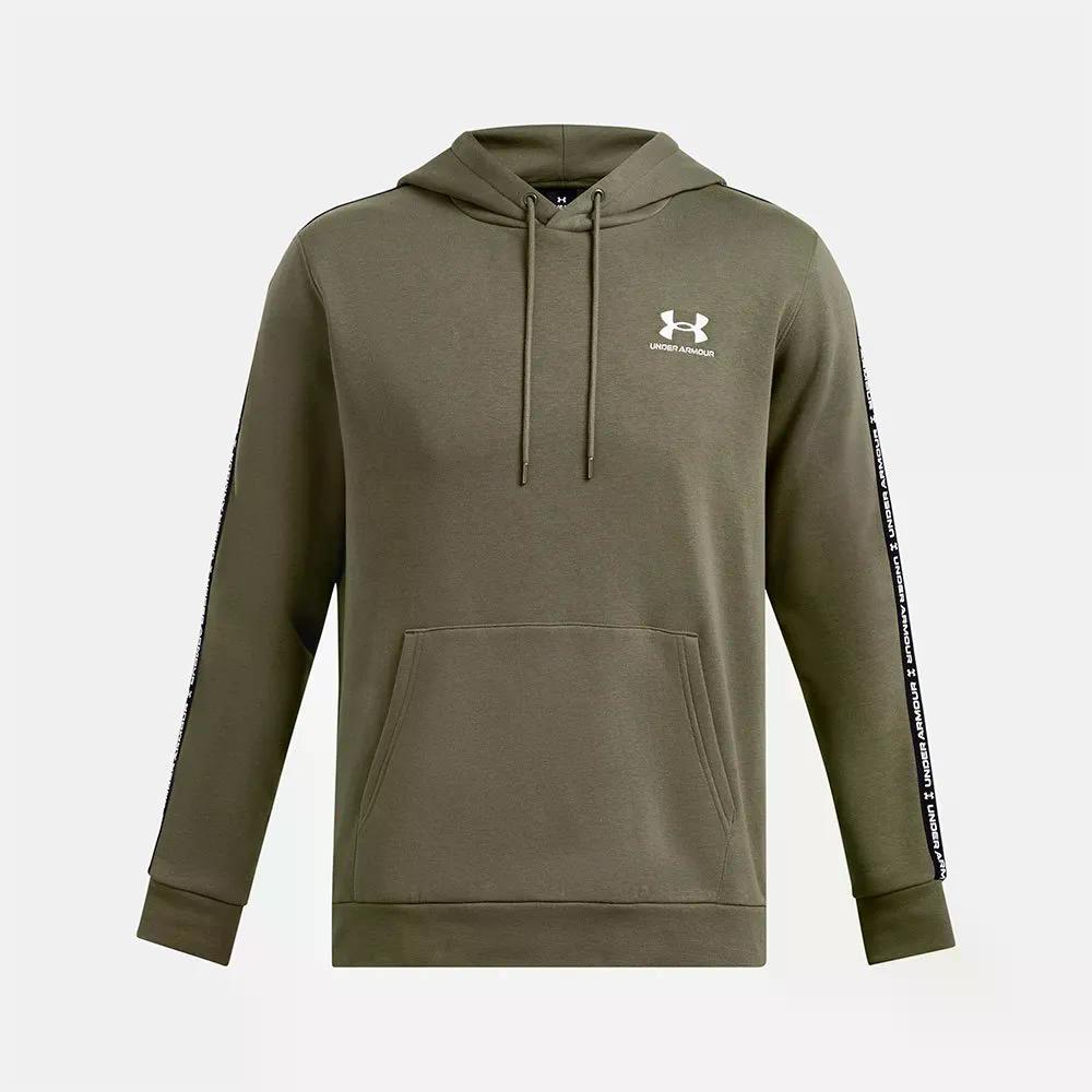 アンダーアーマー アイコン フリース テーピング パーカー （ MarineODGreen/White ） | UNDER ARMOUR Icon Fleece Taping Hoodie [t]
