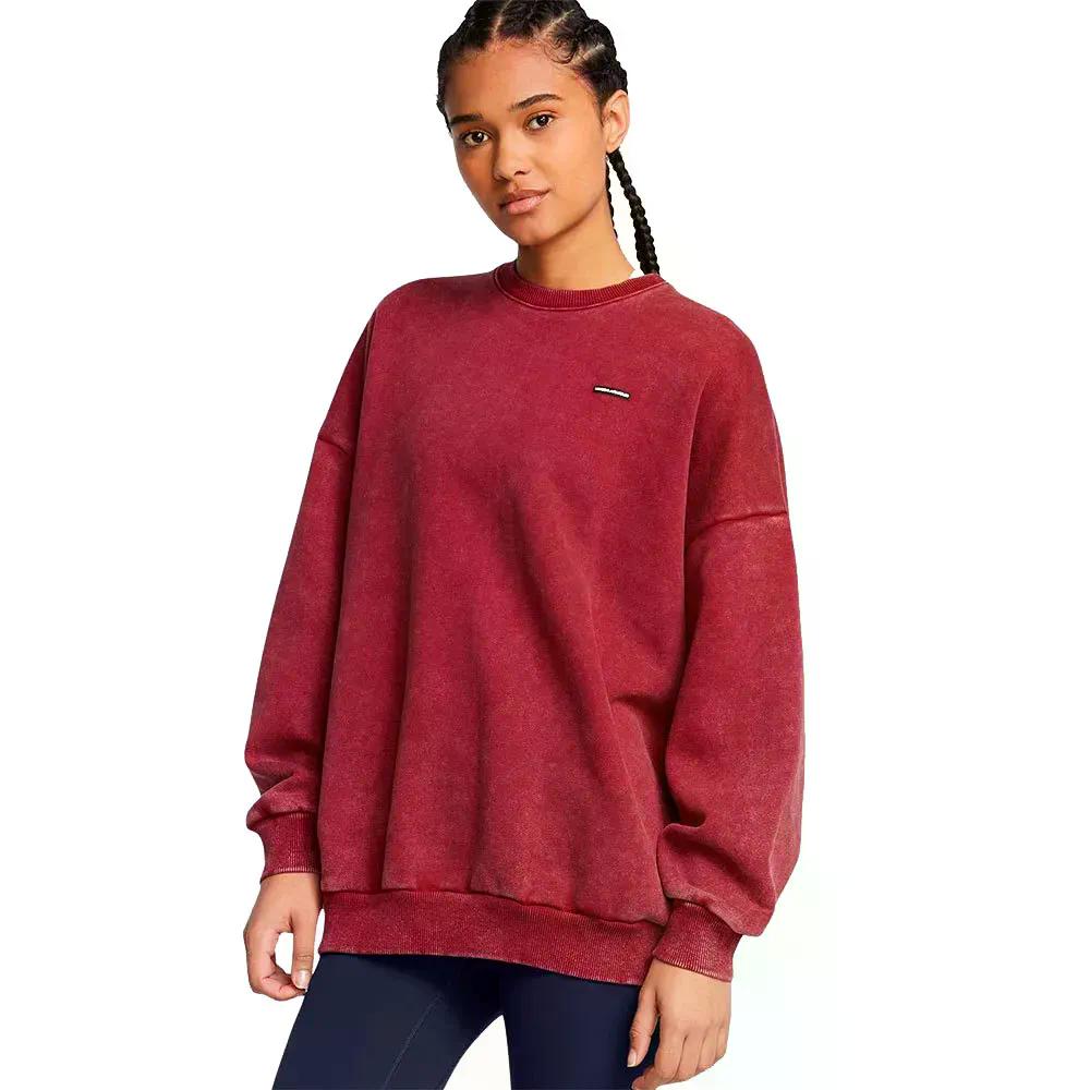 アンダーアーマー アイコン ヘビーウェイト フリース オーバーサイズド スウェットシャツ （ Cardinal/White ） | UNDER ARMOUR Icon Heavyweight Fleece Oversized sweatshirt [t]