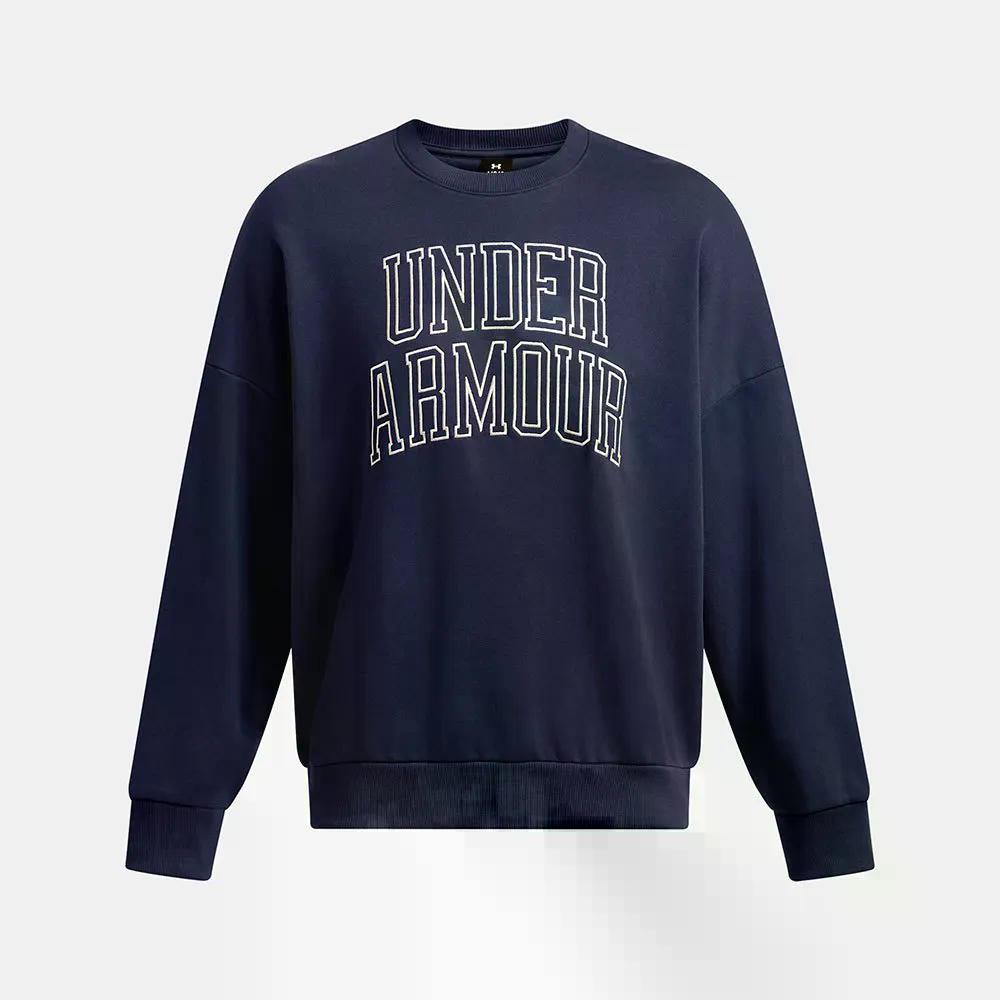 アンダーアーマー アイコン ヘビーウェイト テリー オーバーサイズド スウェットシャツ （ MidnightNavy/SummitWhite ） | UNDER ARMOUR Icon Heavyweight Terry Oversized sweatshirt [t]｜クライムスワールド 店