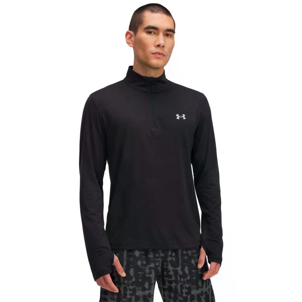 アンダーアーマー ローンチ ハーフジップ スウェットシャツ （ Black/BlackReflective ） | UNDER ARMOUR Launch half zip sweatshirt [t]