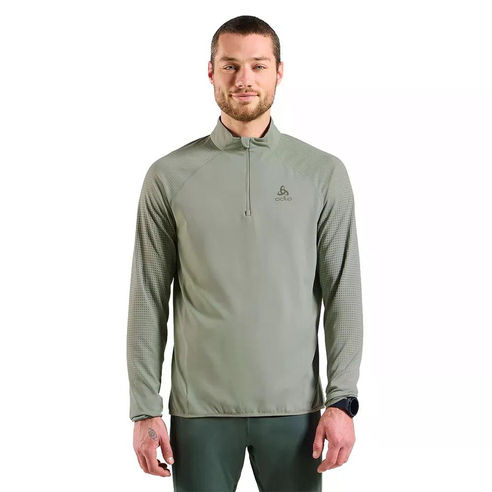 オドロ ゼロウェイト ウォーム ハーフジップ トレイナー （ Shadow ） | ODLO Zeroweight Warm half zip sweatshirt  [t]