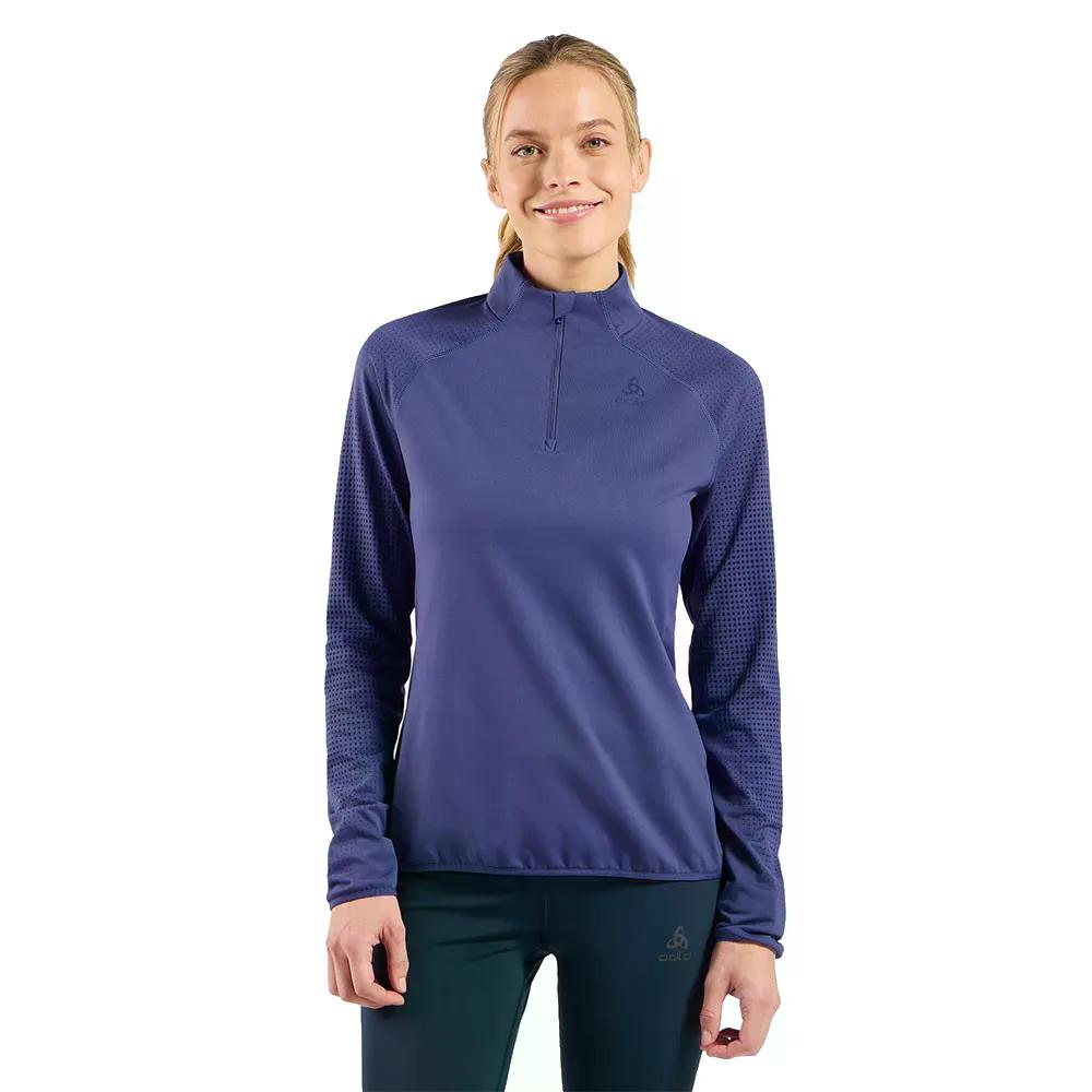 オドロ ゼロウェイト ウォーム ハーフジップ トレイナー （ SkipperBlue ） | ODLO Zeroweight Warm half zip sweatshirt  [t]
