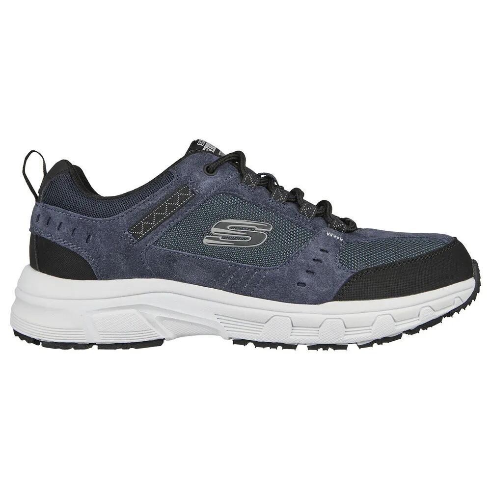 スケッチャーズ オーク キャニオン スニーカー （ Navy Leather / Pu / Mesh / Black Trim ） | SKECHERS Oak Canyon trainers [t]