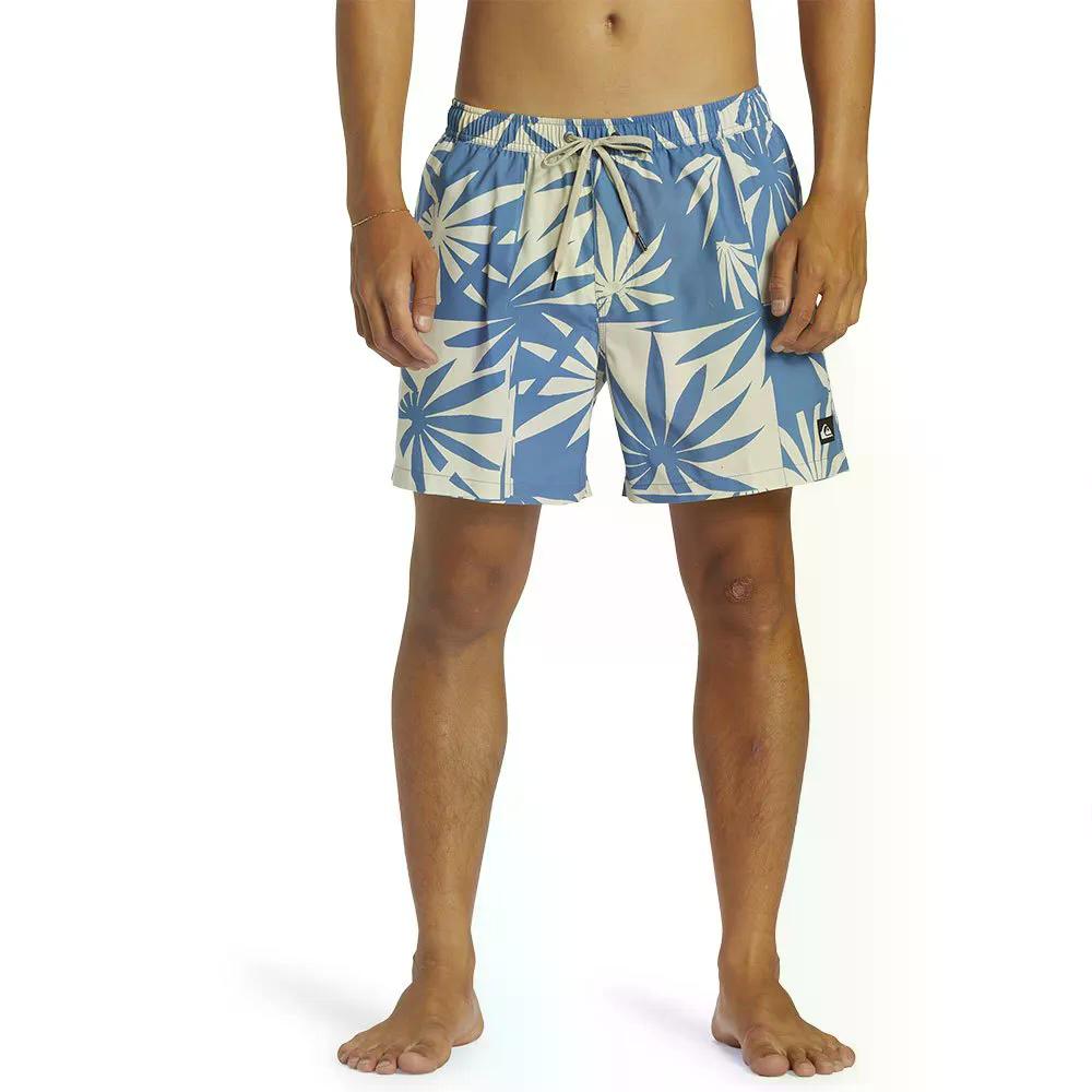 クイックしろがね色 交ぜ合わせる ヴォレー 15in スイムショーツ 水浴びズボン下 （ StarSapphire ） | QUIKSILVER Mix Volley 15-inch Swim Shorts  [t] 水着-メンズファッション