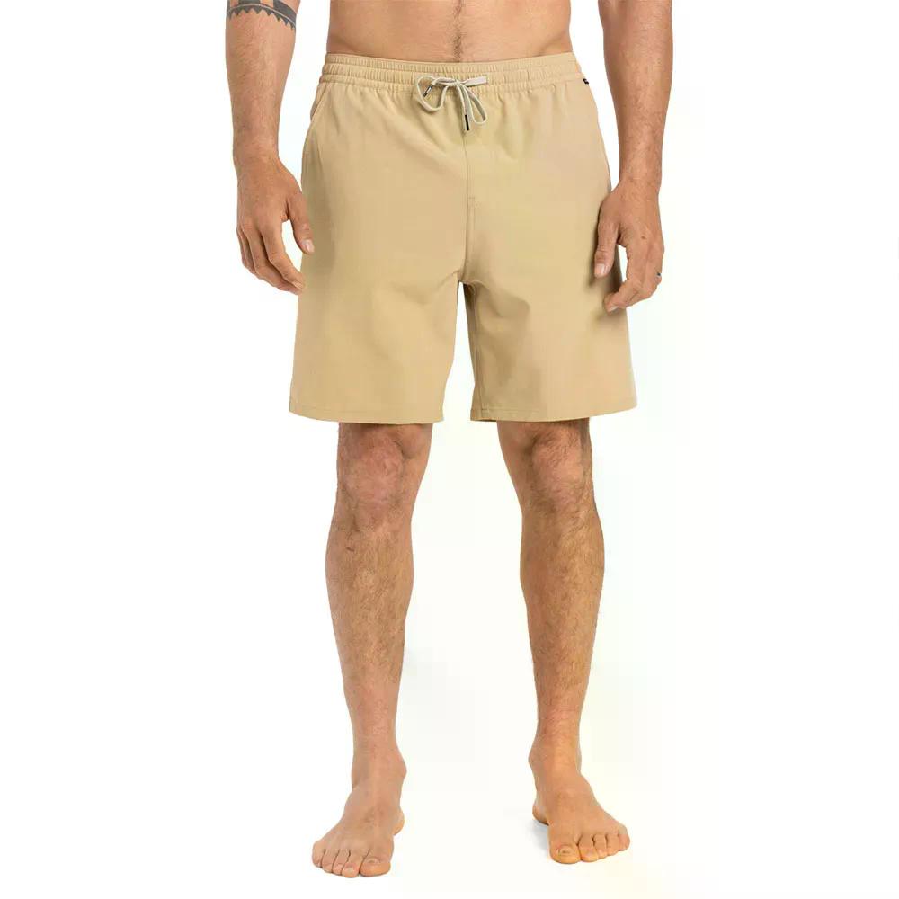 クイックシルバー ハイブリッド タクサー アンフィビアン 18インチ スイムショーツ 水泳パンツ （ Khaki ） | QUIKSILVER Hybrid Taxer Amphibian 18-inch Swim Shorts [t]