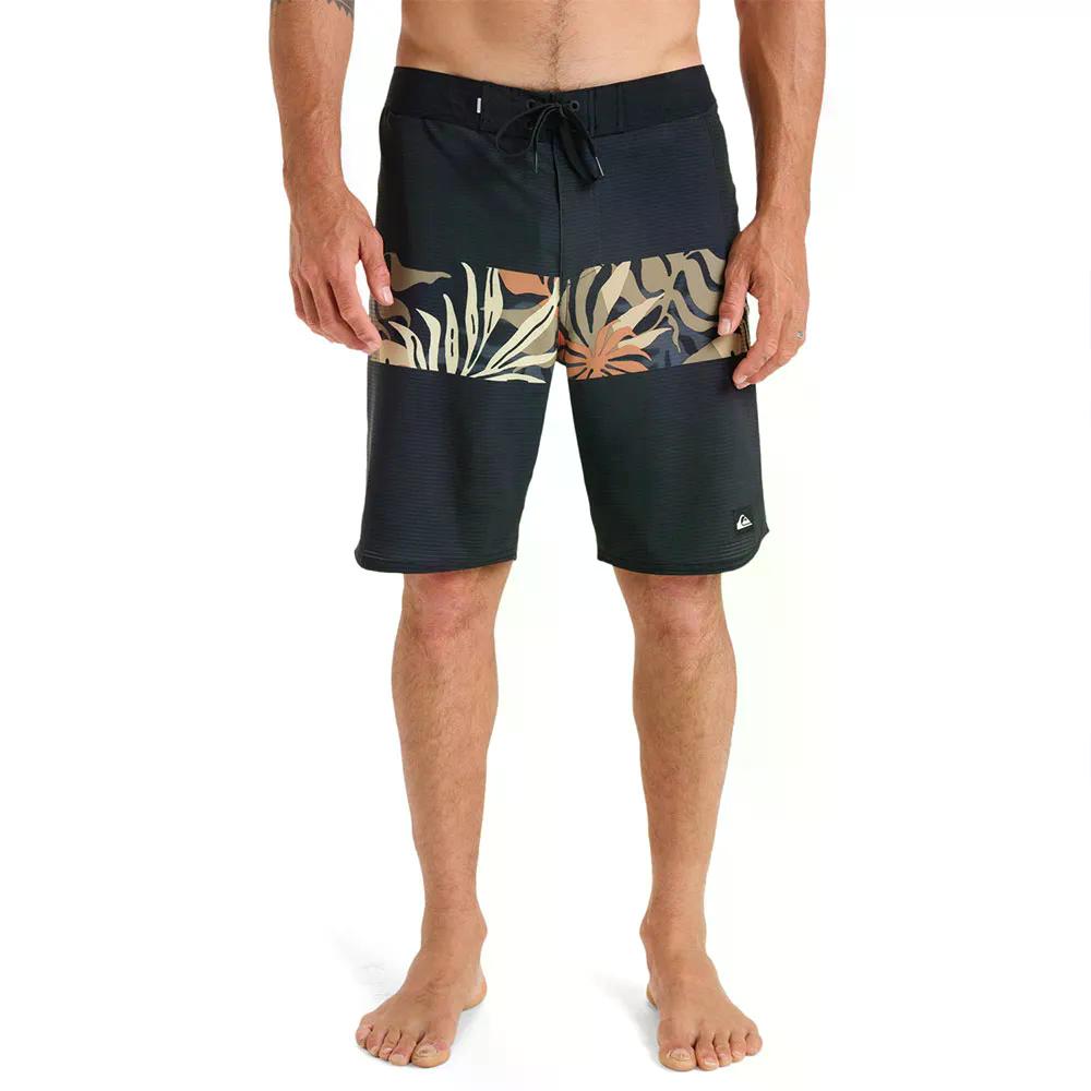 クイックシルバー ハイライン アーチ 19インチ スイムショーツ 水泳パンツ （ BlackPanelBlueweed ） | QUIKSILVER Highline Arch 19-inch Swim Shorts [t]