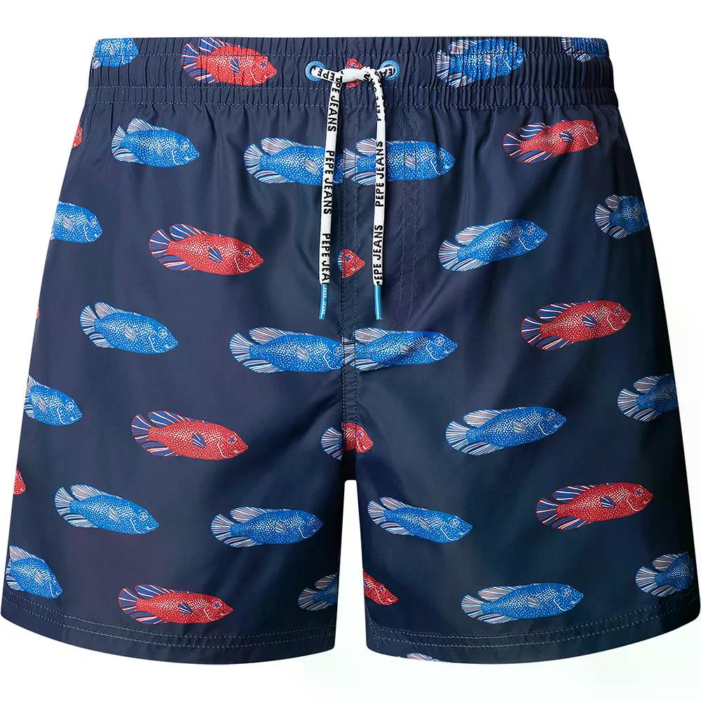 ペペジーンズ ドッテッド フィッシュ スイムショーツ 水泳パンツ （ RoyalRed ） | PEPE JEANS Dotted Fish Swim Shorts [t]