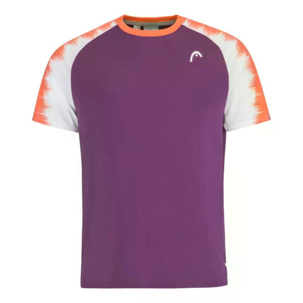 HEAD Topspin 半袖ティーシャツ （ Lilac/PrintVi ）  [t]