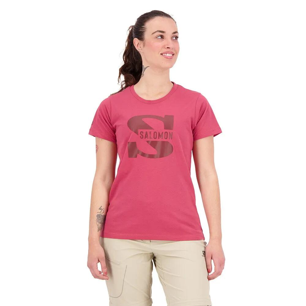 サロモン アウトライフ ビッグ ロゴ ショートスリーブ Tシャツ レディース （ EarthRed ） | SALOMON Outlife Big Logo short sleeve T-shirt Women [t]