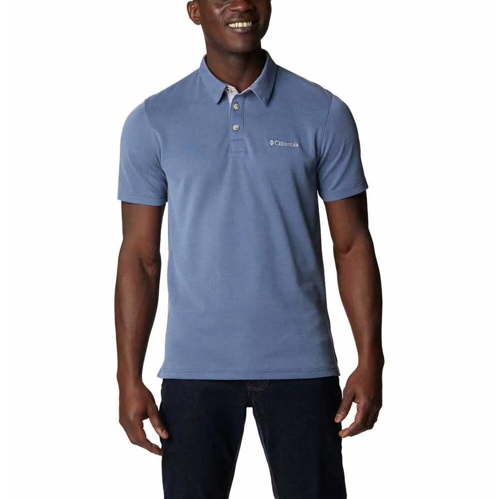 コロンビア ネルソン 尖んがり 遊撃手衣袂 スポーツシャツ （ DarkMountain ） | COLUMBIA Nelson Point short sleeve polo [t]