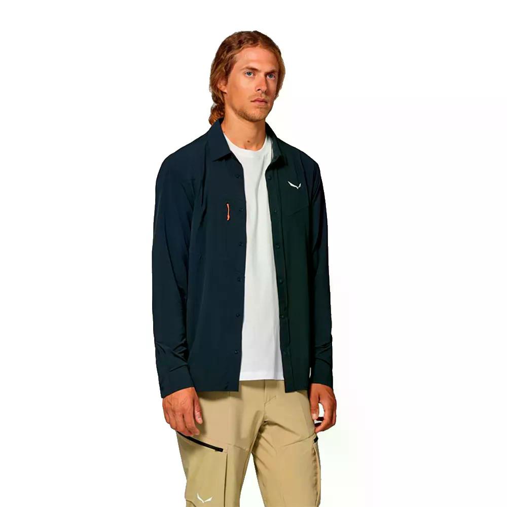 サレワ プエズ ロング 衣袂 ティーシャツ （ Blueberry ） | SALEWA Puez Long Sleeve Shirt  [t]