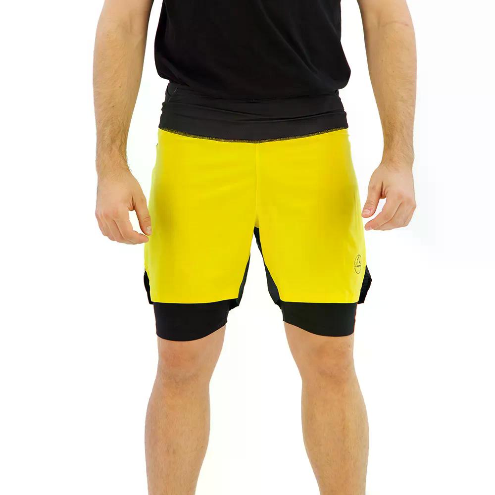 天使の都市 SPORTIVA Ultra Distance 遊撃手ズボン下 （ Yellow/Black ）  [t]
