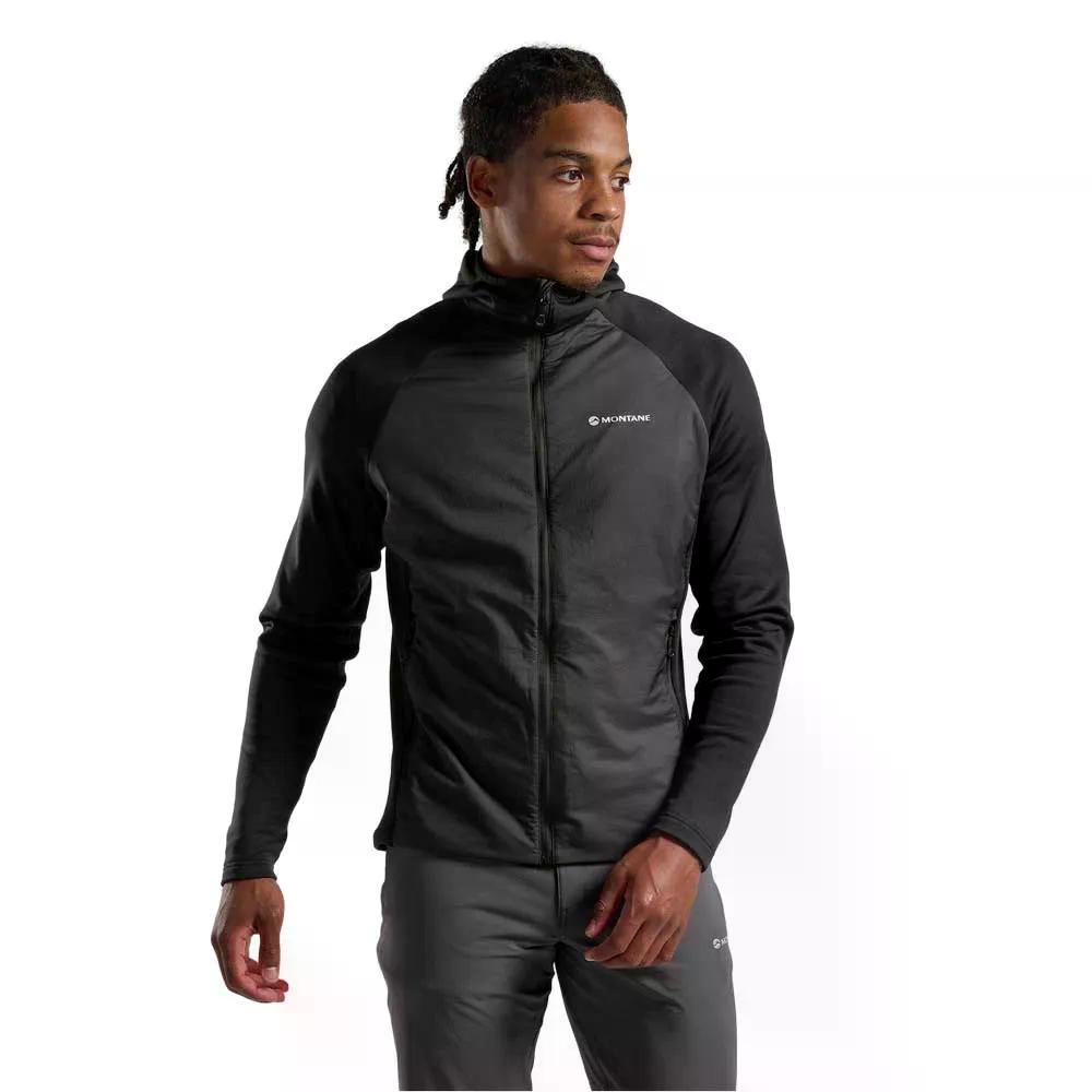 モンテイン シロッコ ライト フルジップ スウェットシャツ （ Black ） | MONTANE Sirocco Lite full zip sweatshirt [t]
