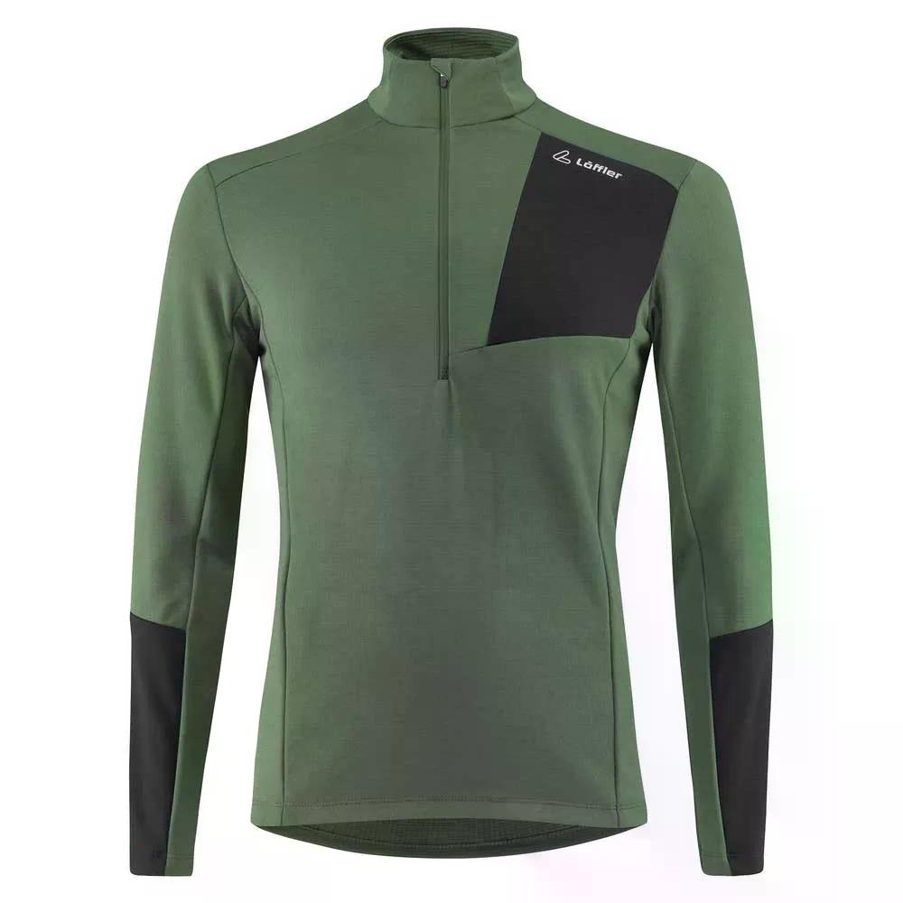 レフラー テック メリノ ハーフジップ スウェットシャツ （ Pine ） | LOEFFLER Tech-Merino half zip sweatshirt  [t]