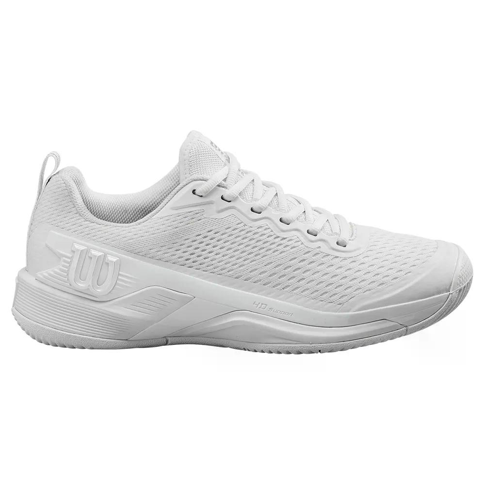 ウィルソン ラッシュ プロ 4.5 オールコート テニスシューズ （ White/White/Black ） | WILSON Rush Pro 4.5 All Court Tennis Shoes  [t]