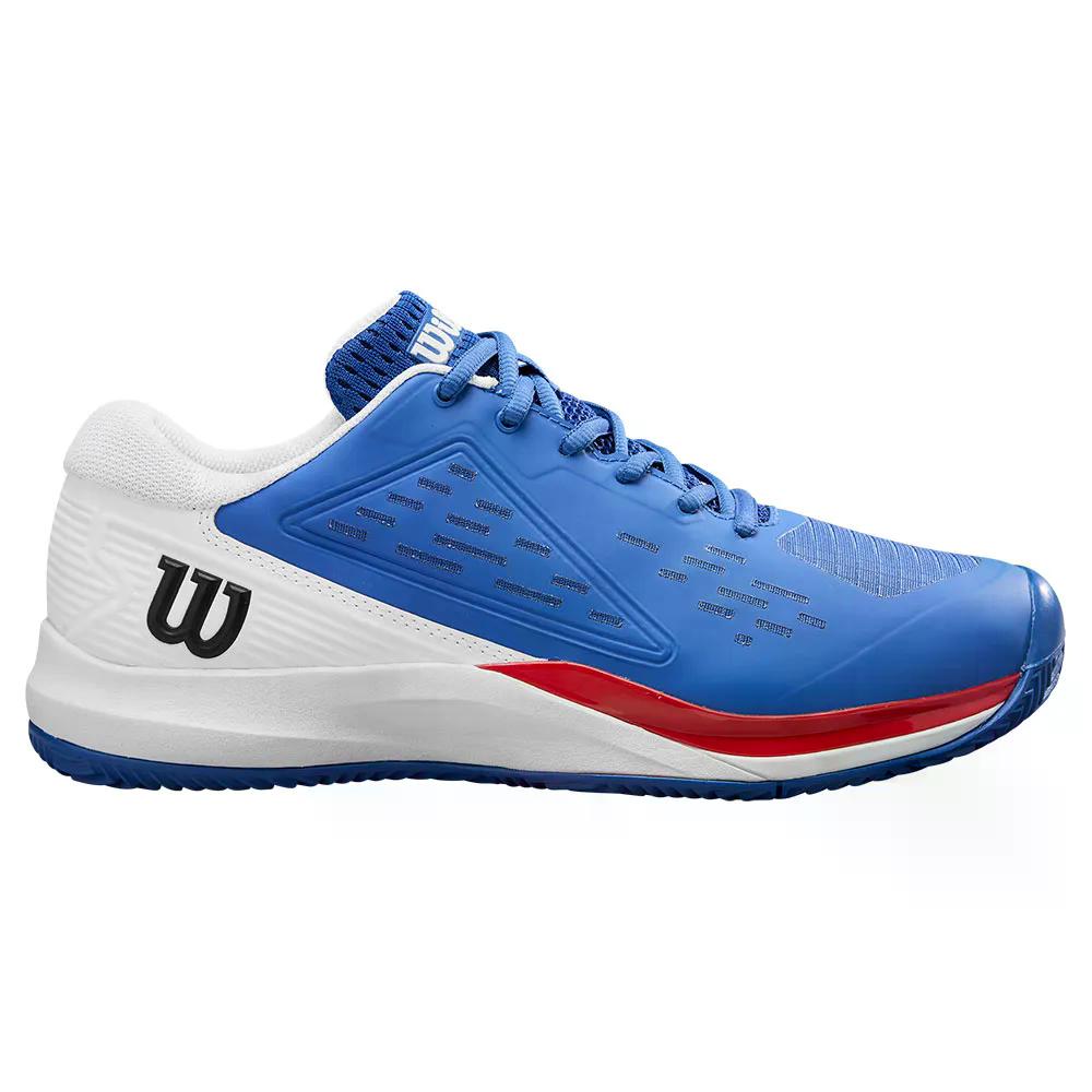 ウィルソン ラッシュ プロ エース クレーコート テニスシューズ （ DejaVuBlue/White/Infrared ） | WILSON Rush Pro Ace Clay Court Tennis Shoes  [t]