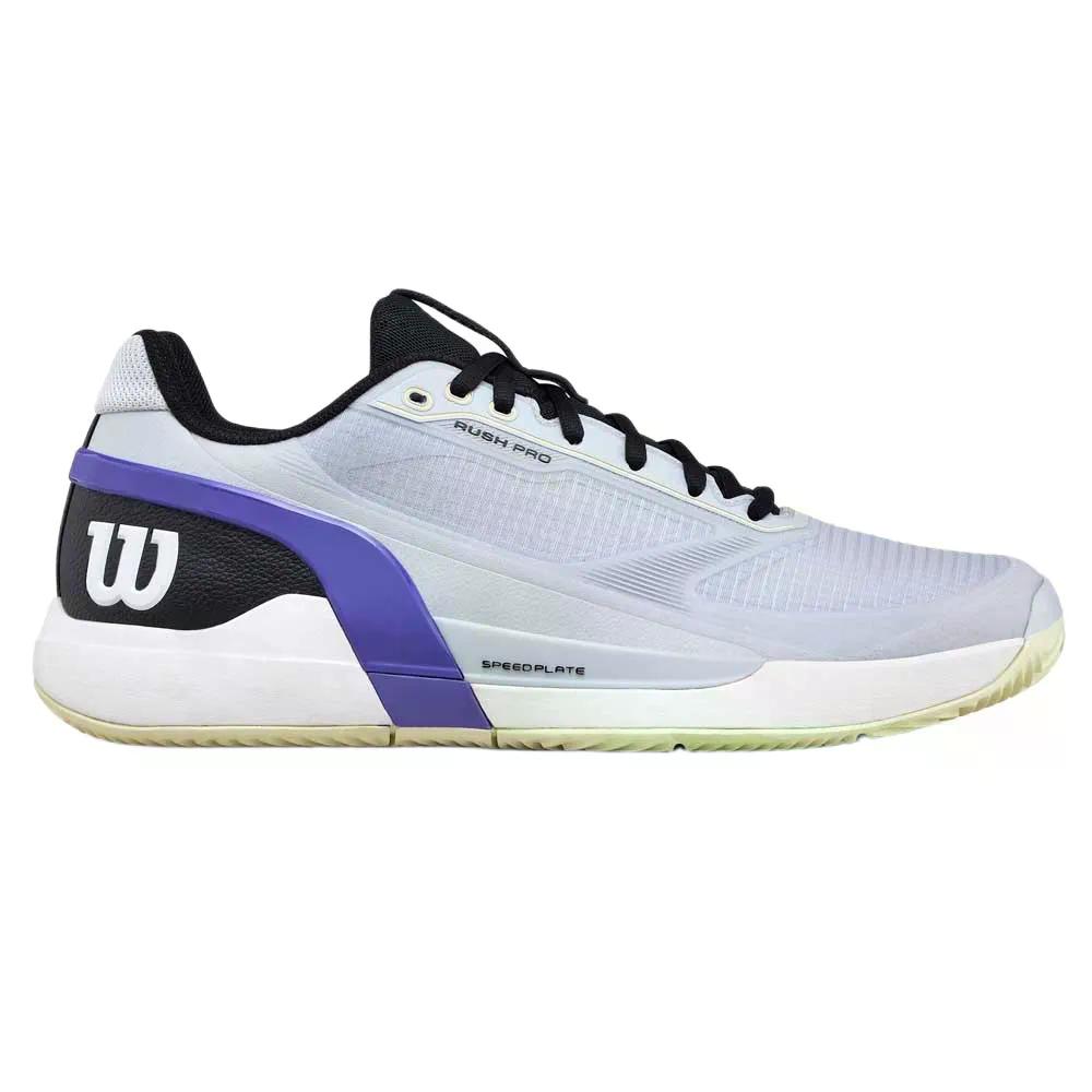 ウィルソン ラッシュ プロ 5 クレーコート テニスシューズ （ GrayDawn/Black/TenderYellow ） | WILSON Rush Pro 5 Clay Court Tennis Shoes  [t]