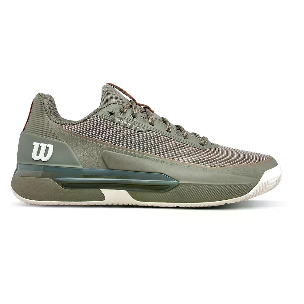 ウィルソン 混雑時 周遊旅行 5 オール厚地の外套 庭球シューズ （ Vetiver/Tofu/CaramelCafe ） | WILSON Rush Tour 5 All Court Tennis Shoes  [t]