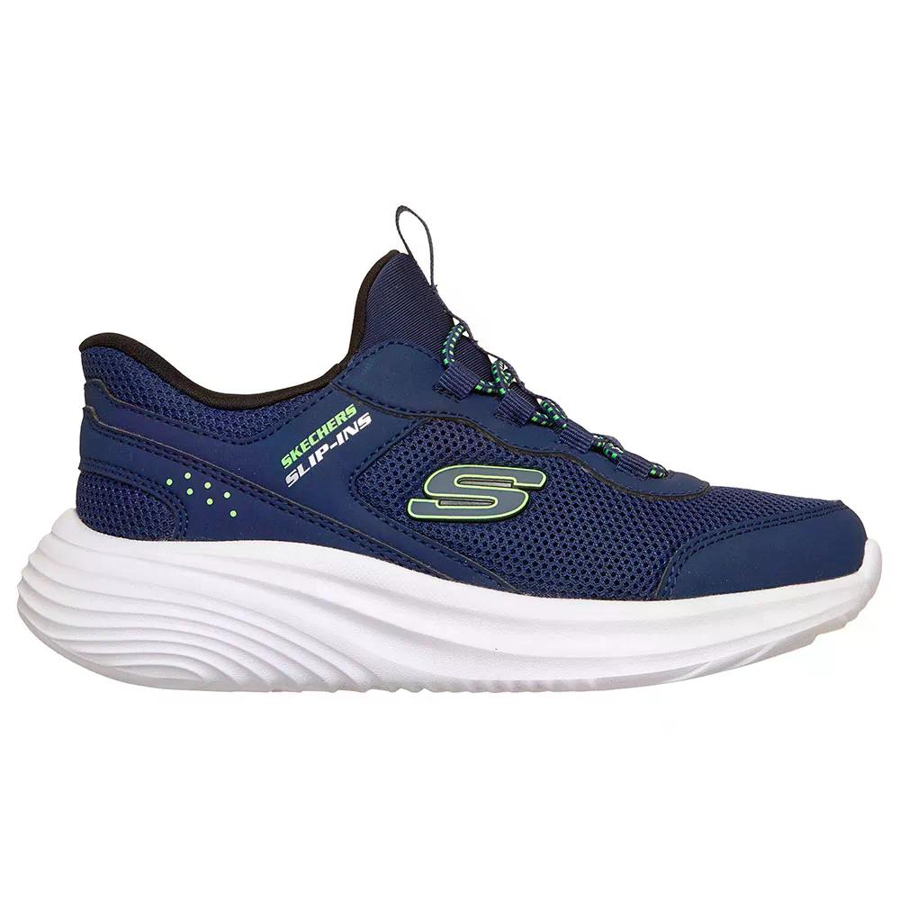スケッチャーズ バウンダー プロ ジュニア スニーカー （ NavySynthetic/Textile/LimeTrim ） | SKECHERS Bounder Pro Junior Sneakers  [t]