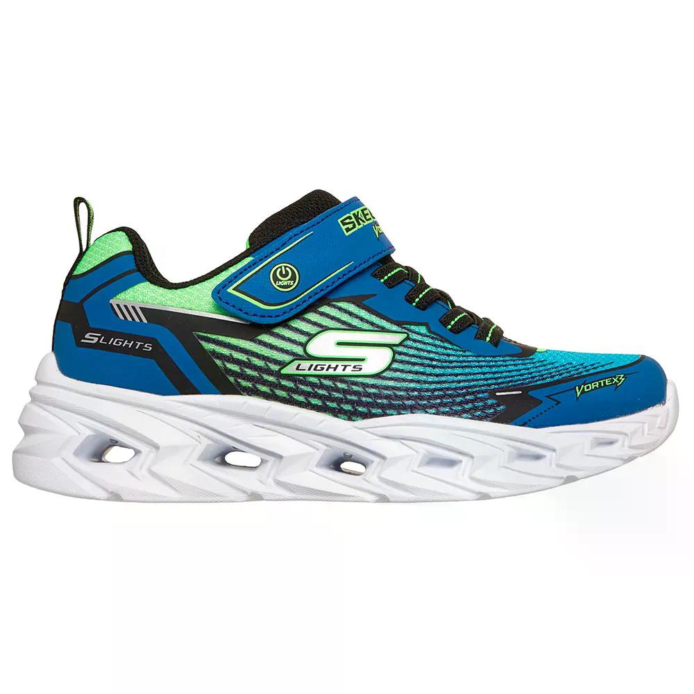 スケッチャーズ ボルテックス 3.0 ジュニア スニーカー （ Black\u0026BlueSynthetic/Textile/LimeTrim ） | SKECHERS Vortex 3.0 Junior Sneakers  [t]