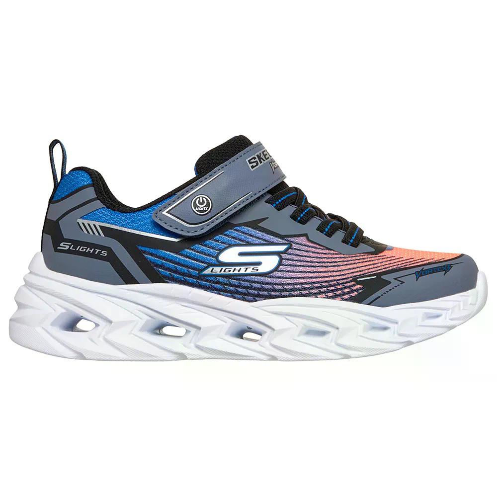 スケッチャーズ ボルテックス 3.0 ジュニア スニーカー （ Black\u0026BlueSynthetic/Textile/OrangeTrim ） | SKECHERS Vortex 3.0 Junior Sneakers  [t]