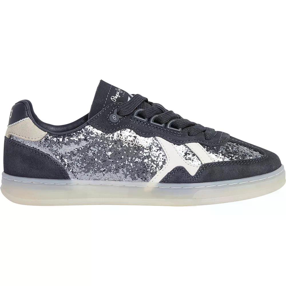 ペペ デニム どんぶり鉢 グリッター スニーカー （ WashedBlack ） | PEPE JEANS Ball Glitter trainers  [t]
