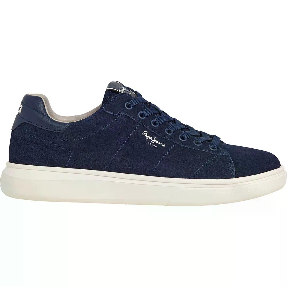 ペペ デニム イートン スエードクロス 調教師 （ Navy ） | PEPE JEANS Eaton Suede trainers  [t]