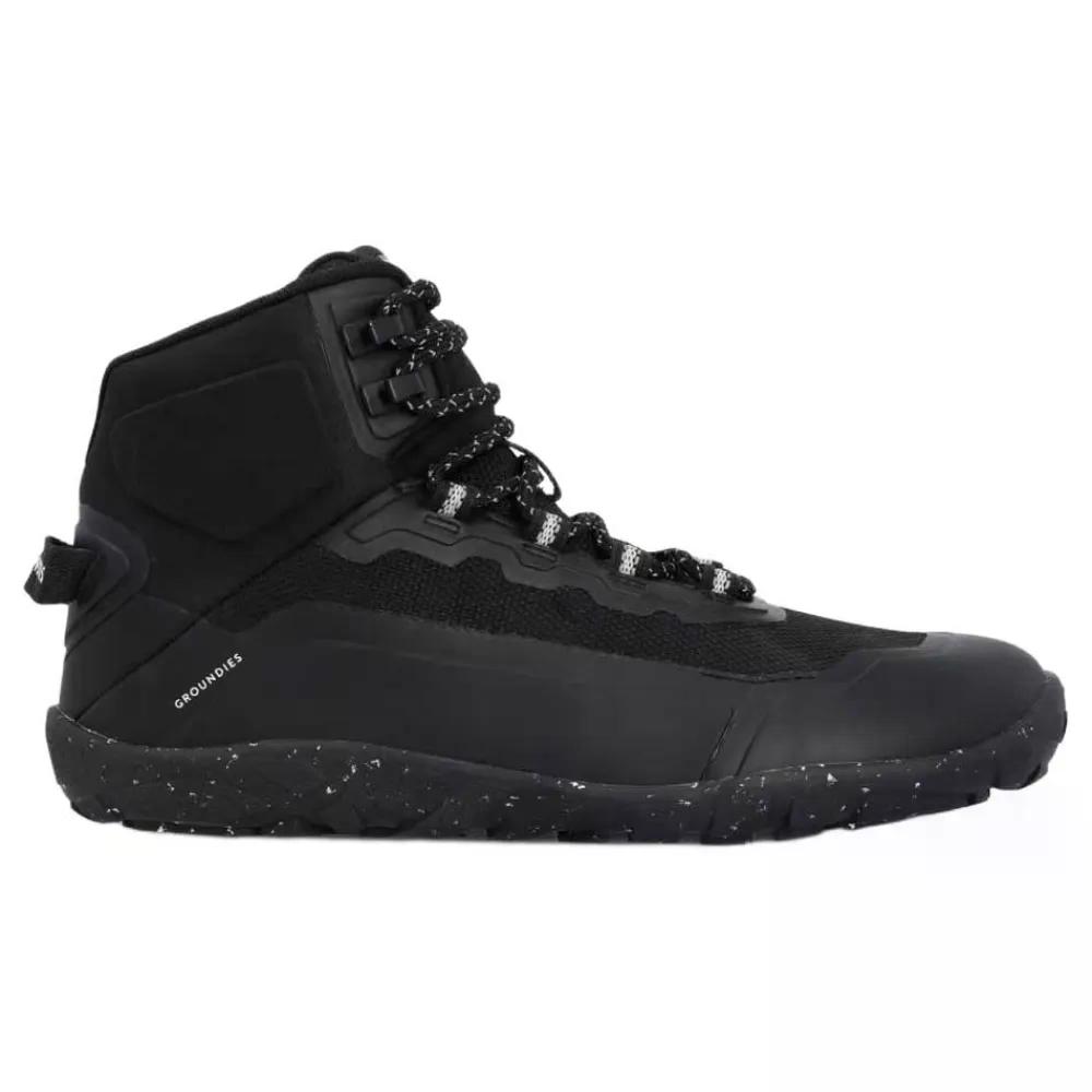 グラウンディーズ オール テレイン ハイ ツー ベアフット ハイキング シューズ （ Black ） | GROUNDIES All Terrain High 2 Barefoot hiking shoes [t]｜クライムスワールド 店