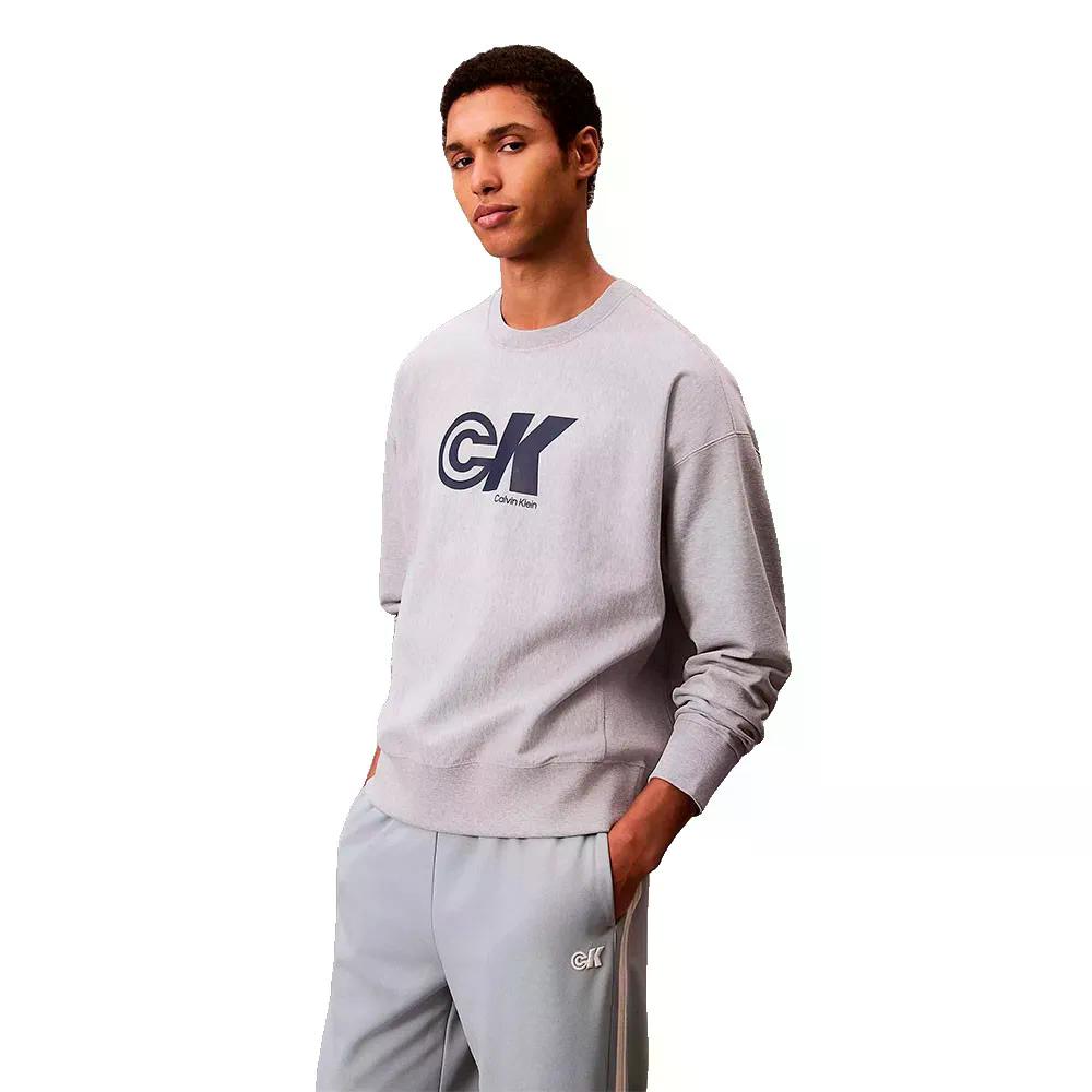 カルバン クラはたご屋 デニム 概念作用 1 割り増し金 テリー トレーナー （ HeroicGreyHtr ） | CALVIN KLEIN JEANS Concept 1 Premium Terry sweatshirt  [t]