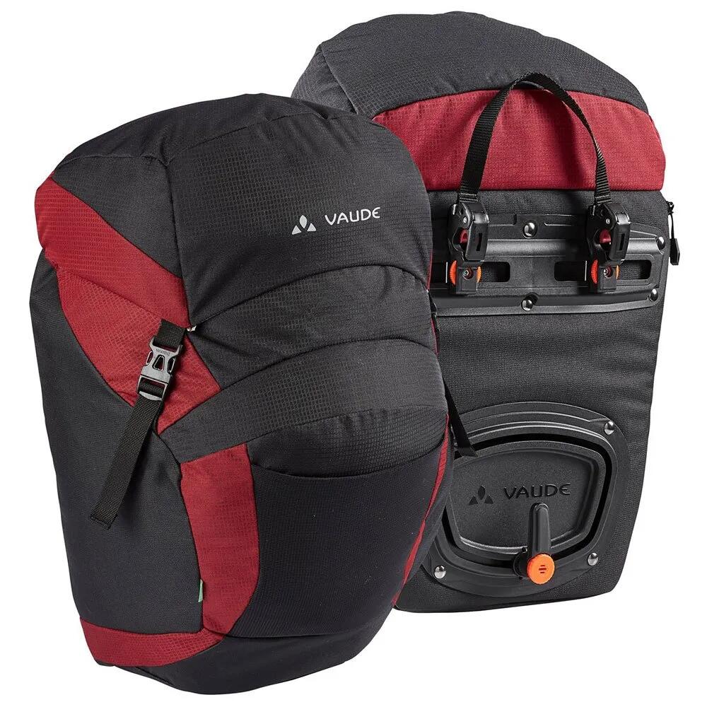 ファウデ 自動二輪車 オントゥア 向こう正面 32L パニア （ Black/Carmine ） | VAUDE BIKE OnTour Front 32L pannier [t]
