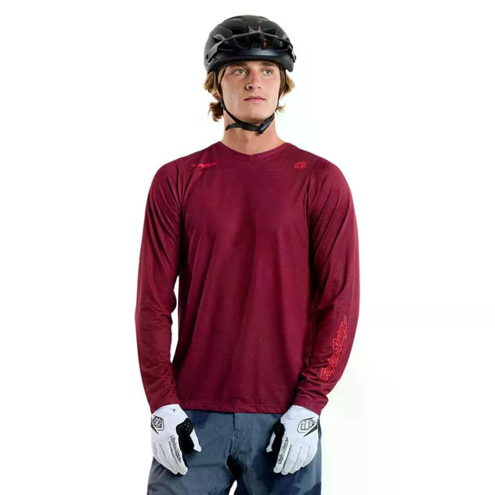 トロイリー デザインズ 地上地平 大気圏 ロング捩り MTB プルオーバー （ MonoOxblood ） | TROY LEE DESIGNS Skyline Air Long Sleeve MTB Jersey  [t]
