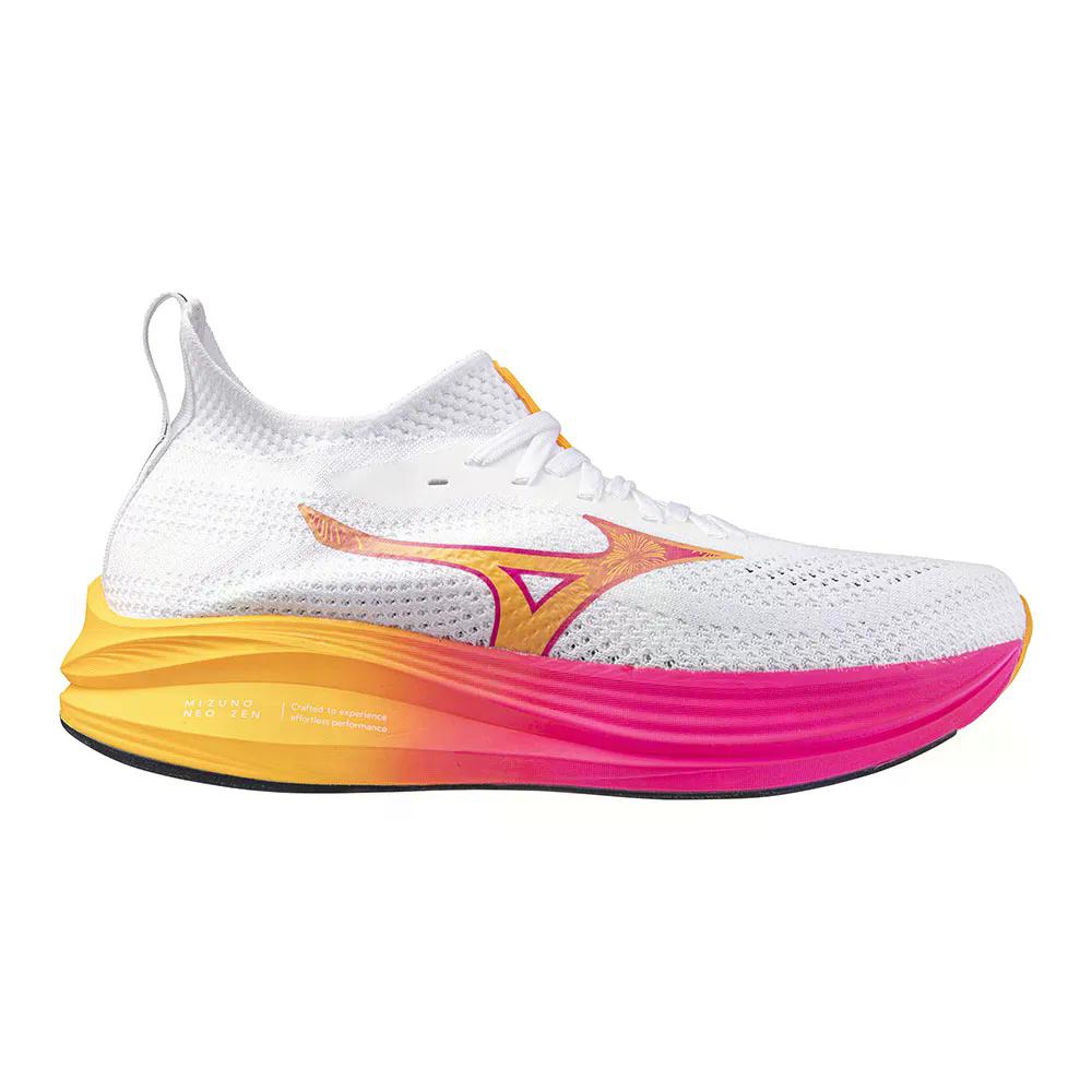 ミズノ ネオ ゼン ランニングシューズ （ White/TangOrange/PinkTetra ） | MIZUNO Neo Zen running shoes [t]
