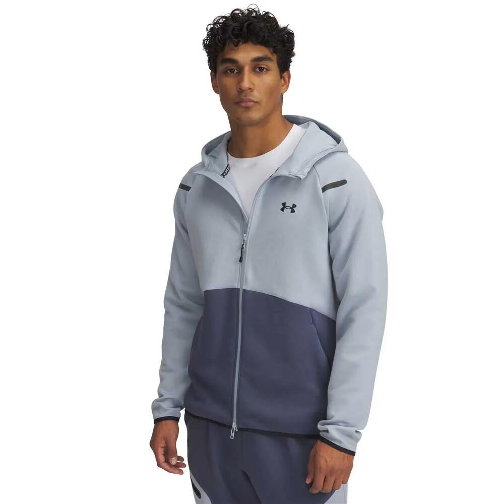 アンダーアーマー アンストッパブル フリース フルジップ スウェットシャツ （ Harbor Blue / Downpour Gray / Black ） | UNDER ARMOUR Unstoppable Fleece full zip sweatshirt [t]