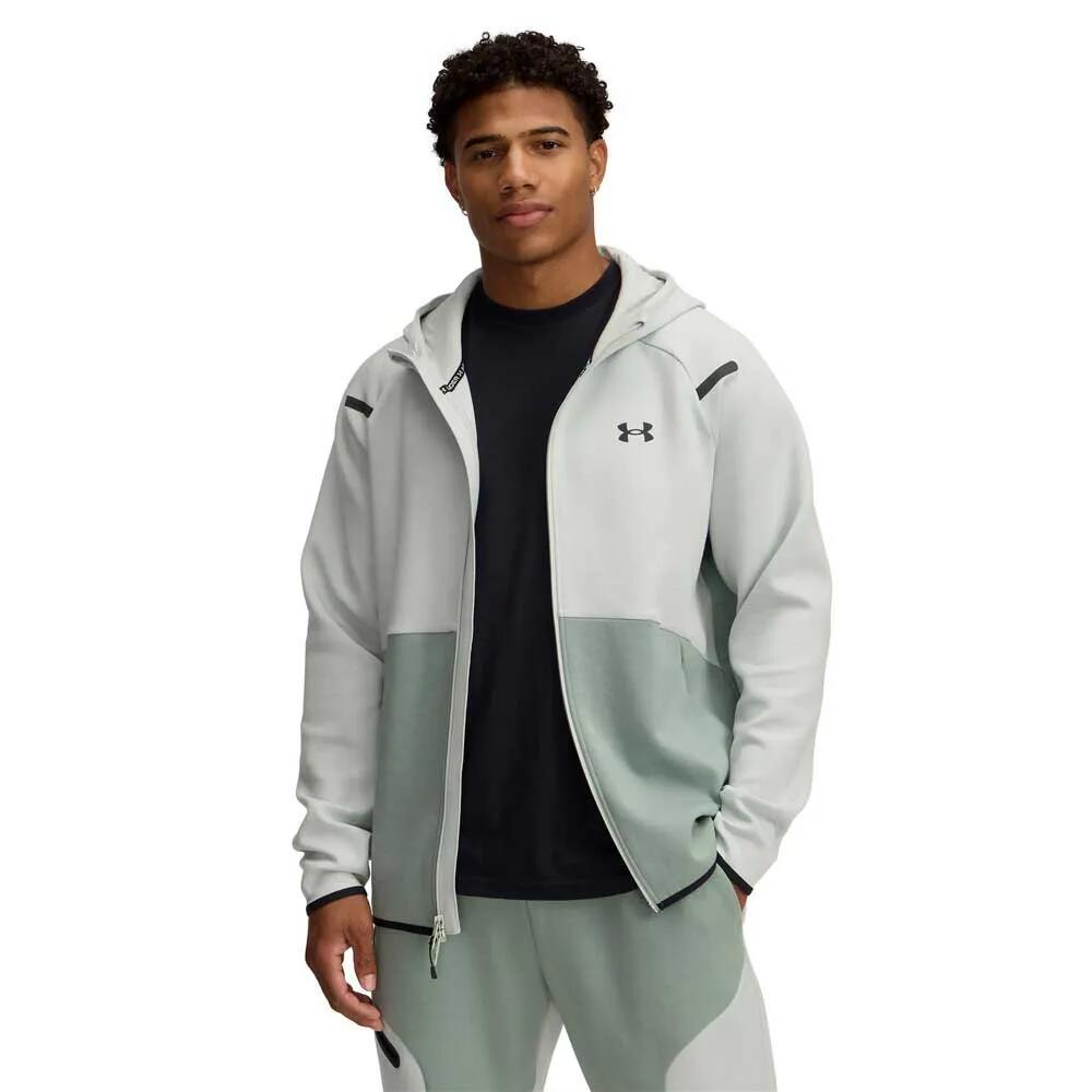 アンダーアーマー アンストッパブル フリース フルジップ トレーナー （ Hydro Green / Silica Green / Black ） | UNDER ARMOUR Unstoppable Fleece full zip sweatshirt [t]