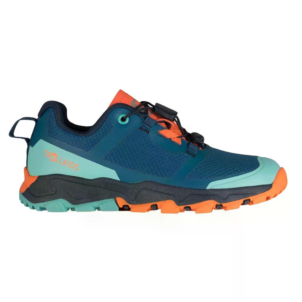 TROLLKIDS Sandefjord XT 山歩きシューズ （ DuskyTurquoise/DarkNavy/GlowOrange ）  [t]