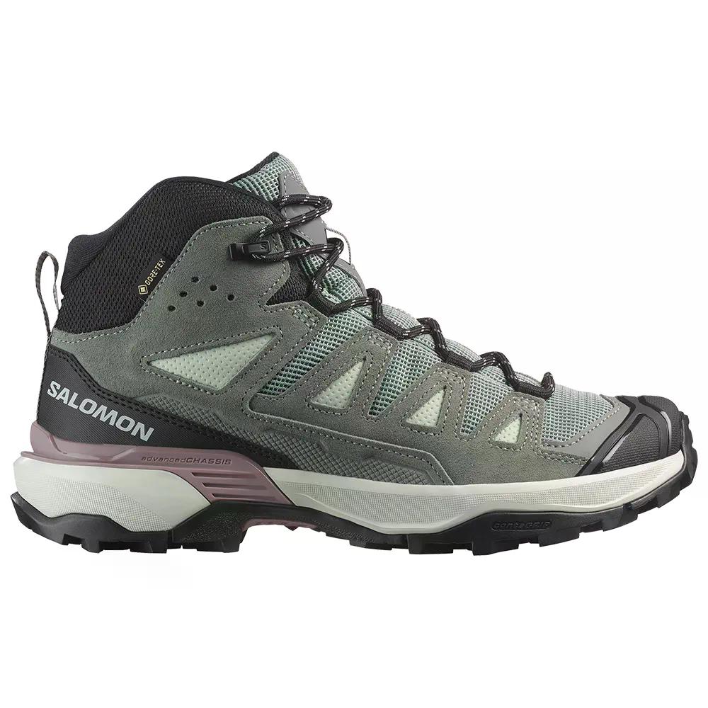 SALOMON X Ultra 360 Leather Mid GTX 山歩きブーツ （ GreenMilieu/SedonaSage/Nirvana ）  [t]