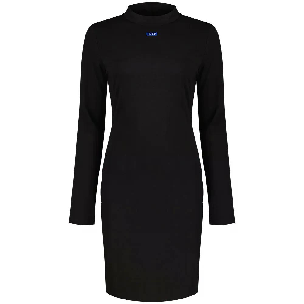 ヒューゴ ニラ 10272901 01 ブルー ロングスリーブ ショート ドレス ウーマン （ Black ） | HUGO Nilla 10272901 01 BLUE long sleeve short dress woman [t]