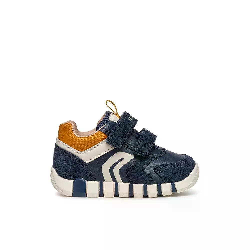 ジェオックス B イウピドゥ D ベビー スニーカー （ Navy/Curry ） | GEOX B Iupidoo D baby trainers [t]｜クライムスワールド 店