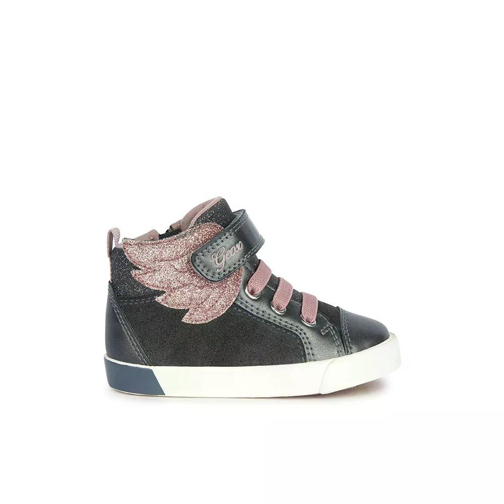 ジェオックス B キルウィ A ベビー スニーカー （ DarkGrey/LightPink ） | GEOX B Kilwi A baby trainers [t]｜クライムスワールド 店