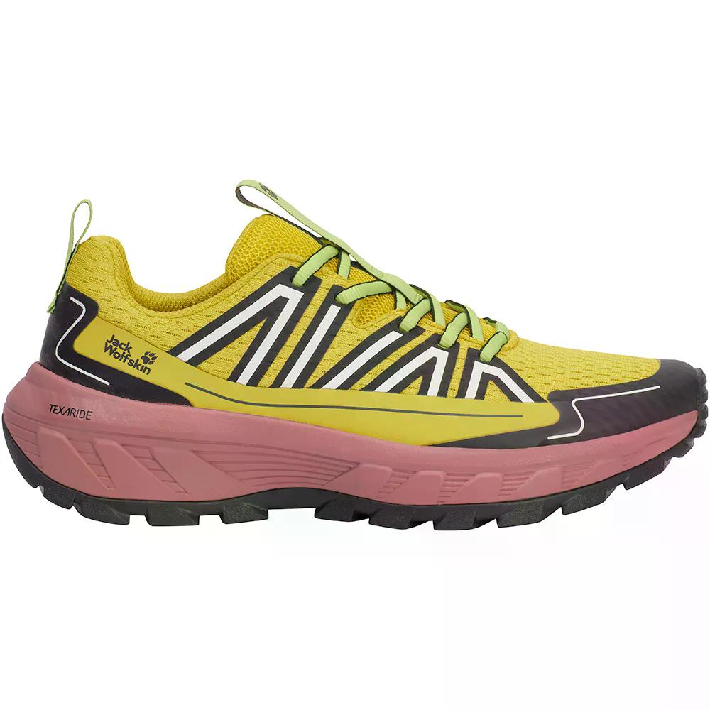 ジャックウルフスキン ワイルド 山歩き 置き目 山歩きシューズ レディース （ Chartreuse ） | JACK WOLFSKIN Wild Hike Low Hiking Shoes Women  [t]